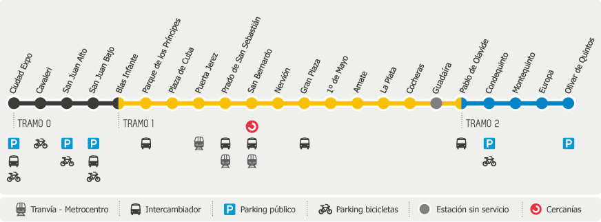 Mapa metro Sevilla