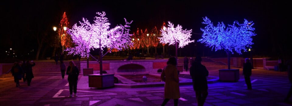 Luces de Navidad en Madrid Parque el Retiro