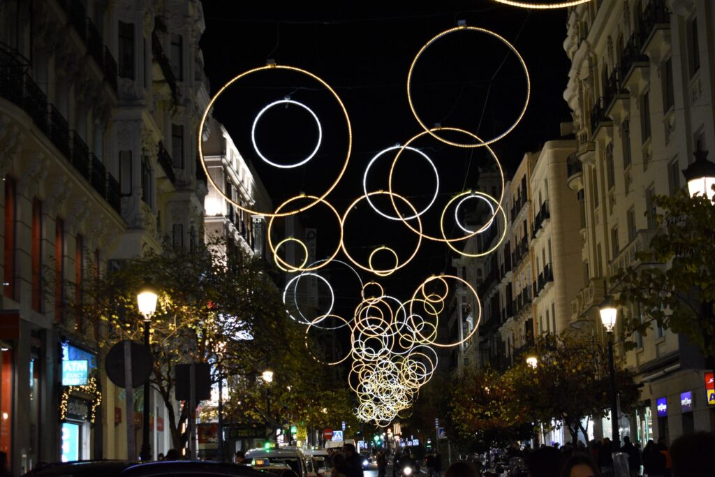 Luces de Navidad en Madrid Calle Mayor